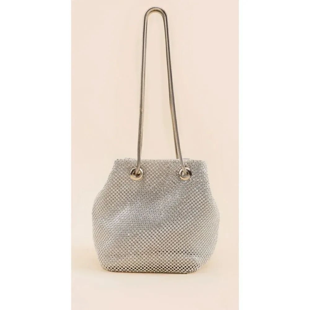 Rhinestone super sparkly bucket bag
